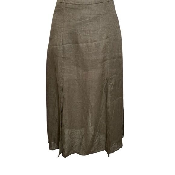 Equipment Ginette Brown Linen Sleeveless Midi Dress | 2 - Picture 5 of 11